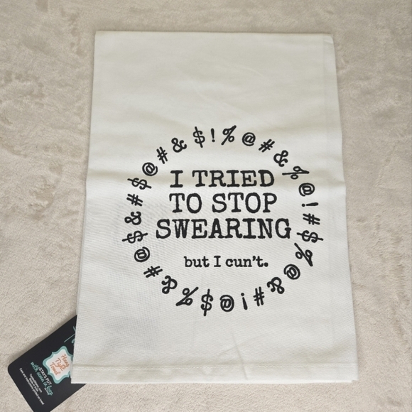 Twisted Wares "I Tried to Stop Swearing but I C'unt" Dish Cloth Towel - Picture 1 of 10